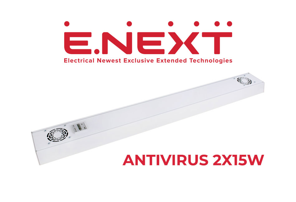 Bactericidal luminaire from E.NEXT. Modernity and tranquility with ANTIVIRUS 2X15W