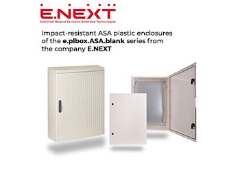 Impact-resistant ASA plastic enclosures of the e.plbox.ASA.blank series from the company E.NEXT